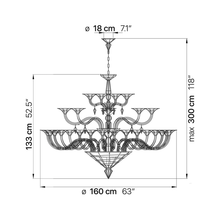 Load image into Gallery viewer, Dedalo 28-Arm Chandelier